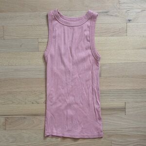 a new day Blush Pink Ribbed Tank